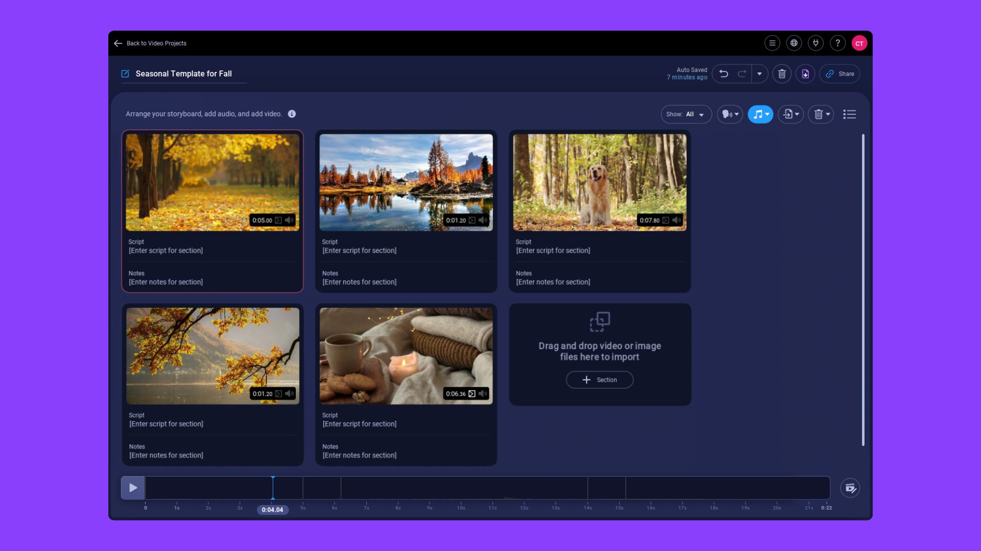 Create a Video Using a Template