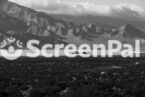 Dramatic Black And White California Desert Landscape