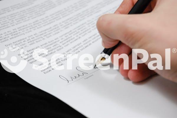Person Signing In Documentation Paper