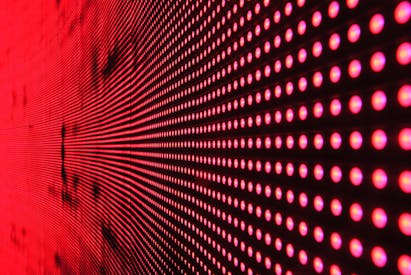 Red Dot Lights On Black Surface