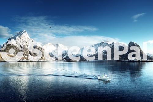 Snow In Reine Village Lofoten Islands Norway