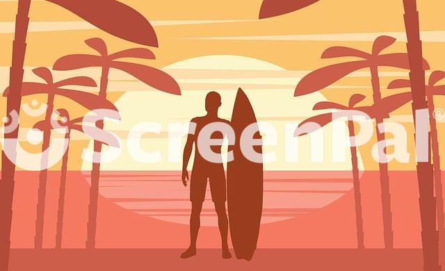 Surfer Surfboard Man Beach Ocean