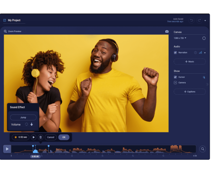 edit music and voice with the video audio editor