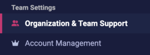 team settings